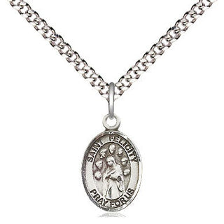 Pewter Saint Felicity Medal Religious and Catholic Jewelry Engraved Catholic Saint Jewelry