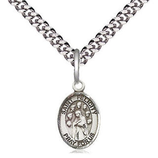 Pewter Saint Felicity Medal Religious and Catholic Jewelry Engraved Catholic Saint Jewelry