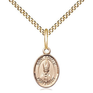 14kt Gold Filled Saint Anselm of Canterbury Medal Religious and Catholic Jewelry Engraved Catholic Saint Jewelry
