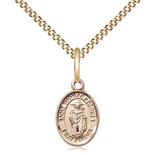 14kt Gold Filled Saint Thomas A Becket Medal Religious and Catholic Jewelry Engraved Catholic Saint Jewelry