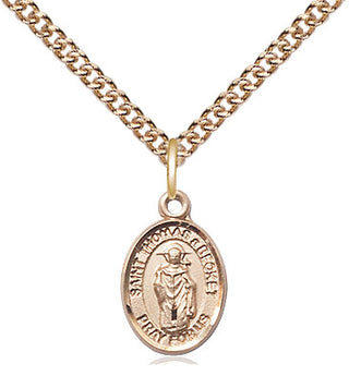 14kt Gold Filled Saint Thomas A Becket Medal Religious and Catholic Jewelry Engraved Catholic Saint Jewelry