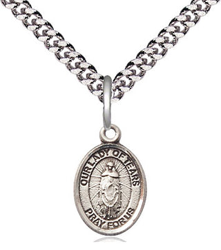 Sterling Silver Our Lady of Tears Medal Religious and Catholic Jewelry Engraved Catholic Saint Jewelry