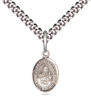 Pewter Our Lady of Grapes Medal Religious and Catholic Jewelry Engraved Catholic Saint Jewelry