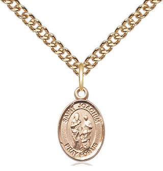 14kt Gold Filled Saint Joachim Medal Religious and Catholic Jewelry Engraved Catholic Saint Jewelry