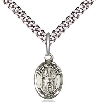 Pewter Saint Joachim Medal Religious and Catholic Jewelry Engraved Catholic Saint Jewelry