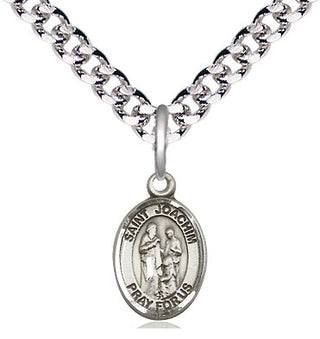 Pewter Saint Joachim Medal Religious and Catholic Jewelry Engraved Catholic Saint Jewelry