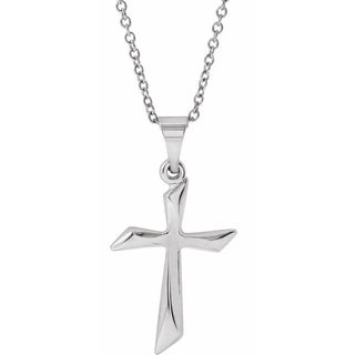 Sterling Silver Cross 18" Necklace