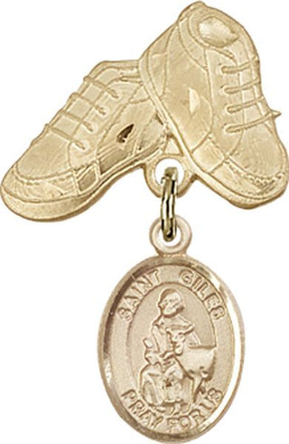 14kt Gold Filled Baby Boots St. Giles Baby Badge - Engravable