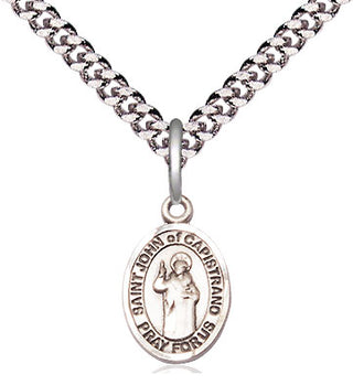Pewter Saint John of Capistrano Medal Religious and Catholic Jewelry Engraved Catholic Saint Jewelry