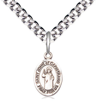 Pewter Saint John of Capistrano Medal Religious and Catholic Jewelry Engraved Catholic Saint Jewelry