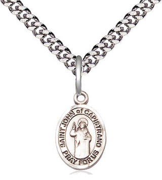 Pewter Saint John of Capistrano Medal Religious and Catholic Jewelry Engraved Catholic Saint Jewelry