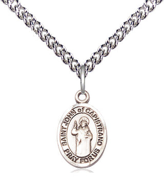 Sterling Silver Saint John of Capistrano Medal Religious and Catholic Jewelry Engraved Catholic Saint Jewelry
