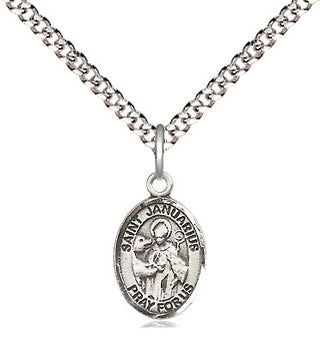 Pewter Saint Januarius Medal Religious and Catholic Jewelry Engraved Catholic Saint Jewelry