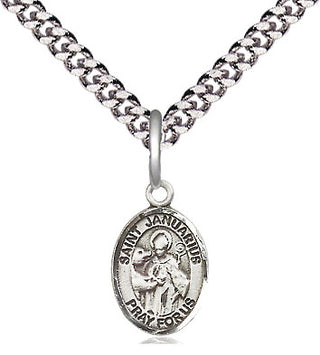 Pewter Saint Januarius Medal Religious and Catholic Jewelry Engraved Catholic Saint Jewelry