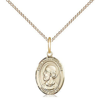 14kt Gold Pope St Eugene I Medal Engraved Catholic Saint Jewelry