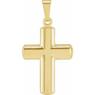 14K Yellow 19x15 mm Cross Pendant