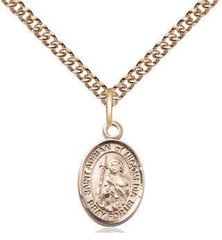 14kt Gold Filled Saint Adrian of Nicomedia Medal Religious and Catholic Jewelry Engraved Catholic Saint Jewelry