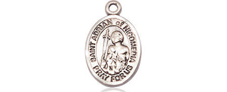 Pewter Saint Adrian of Nicomedia Medal Engraved Catholic Saint Jewelry