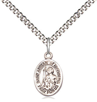 Pewter Saint Adrian of Nicomedia Medal Religious and Catholic Jewelry Engraved Catholic Saint Jewelry
