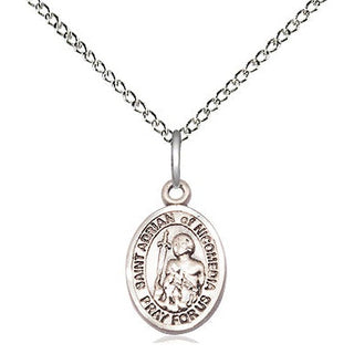 Sterling Silver Saint Adrian of Nicomedia Medal Religious and Catholic Jewelry Engraved Catholic Saint Jewelry
