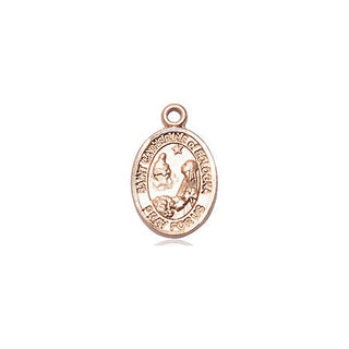 14kt Gold Filled Saint Catherine of Bologna Medal Engraved Catholic Saint Jewelry