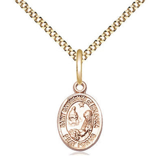 14kt Gold Filled Saint Catherine of Bologna Medal Religious and Catholic Jewelry Engraved Catholic Saint Jewelry