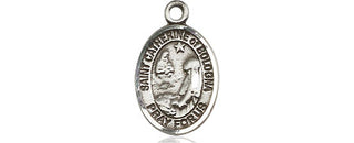 Pewter Saint Catherine of Bologna Medal Engraved Catholic Saint Jewelry