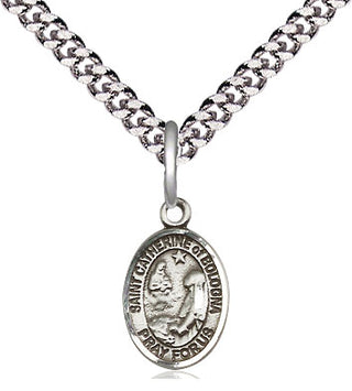 Pewter Saint Catherine of Bologna Medal Religious and Catholic Jewelry Engraved Catholic Saint Jewelry