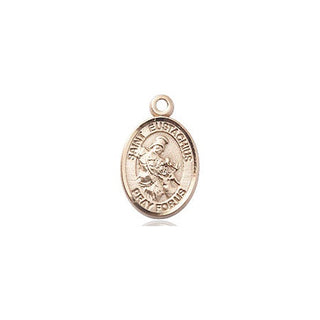 14kt Gold Filled Saint Eustachius Medal Engraved Catholic Saint Jewelry