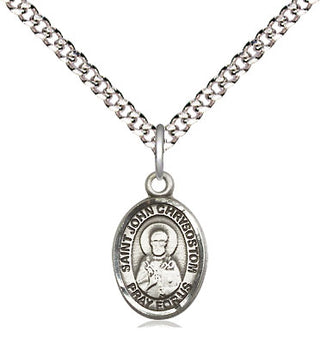 Pewter Saint John Chrysostom Medal Religious and Catholic Jewelry Engraved Catholic Saint Jewelry