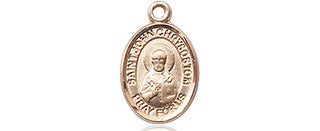14kt Gold Filled Saint John Licci Medal Engraved Catholic Saint Jewelry