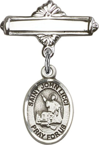 Sterling Silver Polished Badge Pin St. John Licci Baby Badge - Engravable