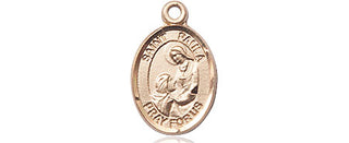 14kt Gold Saint Paula Medal Engraved Catholic Saint Jewelry
