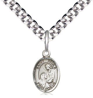 Pewter Saint Paula Medal Religious and Catholic Jewelry Engraved Catholic Saint Jewelry