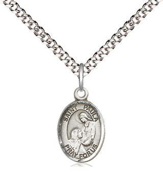 Pewter Saint Paula Medal Religious and Catholic Jewelry Engraved Catholic Saint Jewelry