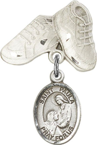 Sterling Silver Baby Boots St. Paula Baby Badge - Engravable