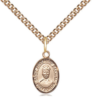 14kt Gold Saint Josephine Bakhita Medal Engraved Catholic Saint Jewelry