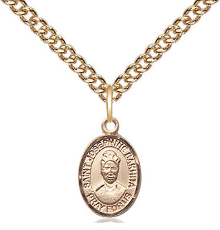 14kt Gold Saint Josephine Bakhita Medal Engraved Catholic Saint Jewelry