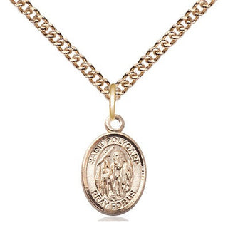 14kt Gold Filled Saint Polycarp of Smyrna Medal Religious and Catholic Jewelry Engraved Catholic Saint Jewelry