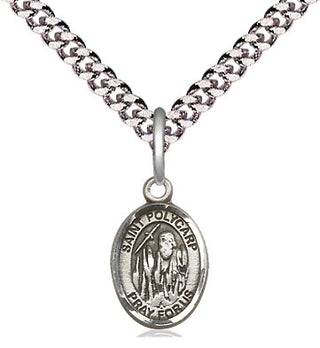 Pewter Saint Polycarp of Smyrna Medal Religious and Catholic Jewelry Engraved Catholic Saint Jewelry