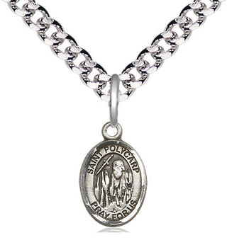 Pewter Saint Polycarp of Smyrna Medal Religious and Catholic Jewelry Engraved Catholic Saint Jewelry