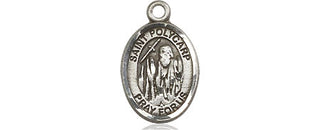 Sterling Silver Saint Polycarp of Smyrna Medal Religious and Catholic Jewelry Engraved Catholic Saint Jewelry