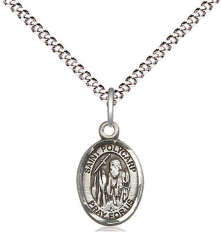 Sterling Silver Saint Polycarp of Smyrna Medal Religious and Catholic Jewelry Engraved Catholic Saint Jewelry
