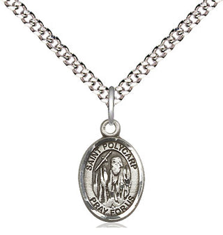 Sterling Silver Saint Polycarp of Smyrna Medal Religious and Catholic Jewelry Engraved Catholic Saint Jewelry