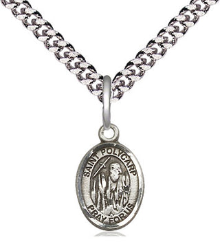 Sterling Silver Saint Polycarp of Smyrna Medal Religious and Catholic Jewelry Engraved Catholic Saint Jewelry