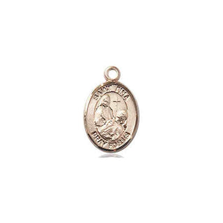 14kt Gold Filled Saint Fina Medal Engraved Catholic Saint Jewelry