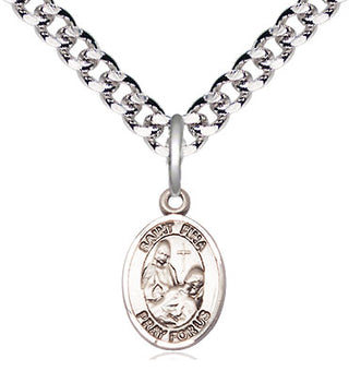 Pewter Saint Fina Medal Religious and Catholic Jewelry Engraved Catholic Saint Jewelry