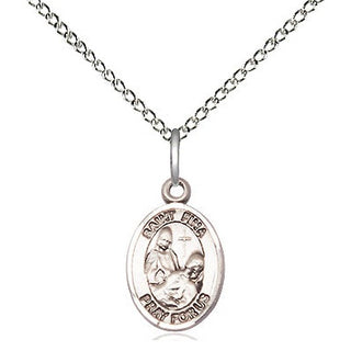 Sterling Silver Saint Fina Medal Religious and Catholic Jewelry Engraved Catholic Saint Jewelry