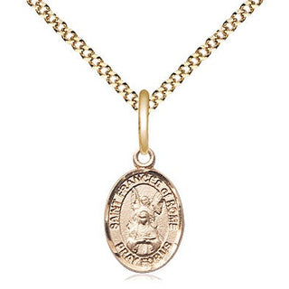 14kt Gold Filled Saint Frances of Rome Medal Religious and Catholic Jewelry Engraved Catholic Saint Jewelry