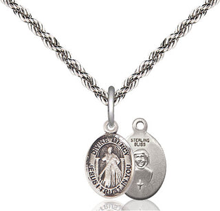 Sterling Silver Divine Mercy Medal Religious and Catholic Jewelry